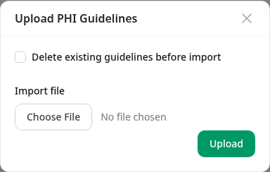 The import form